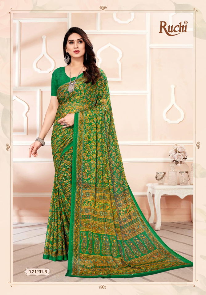 Star Chiffon 93rd Edition.Ruchi Regular Wear Wholesale Printed Sarees